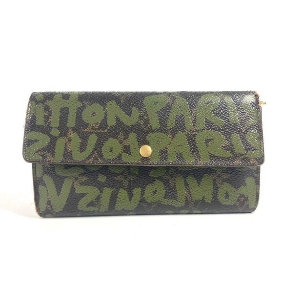 LOUIS VUITTON M92188 MonogramGraffiti Pochette-Portemonnay Credit Long Wallet - Picture 1 of 16